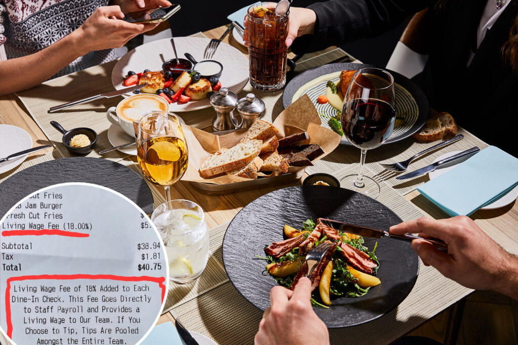 The avaricious restaurant fell over the Internet for a hidden lifetime pay share added to the bill