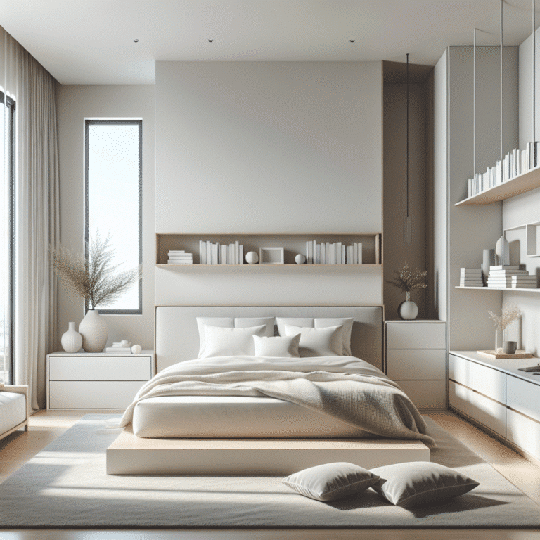 como otimizar espaço em quarto minimalista