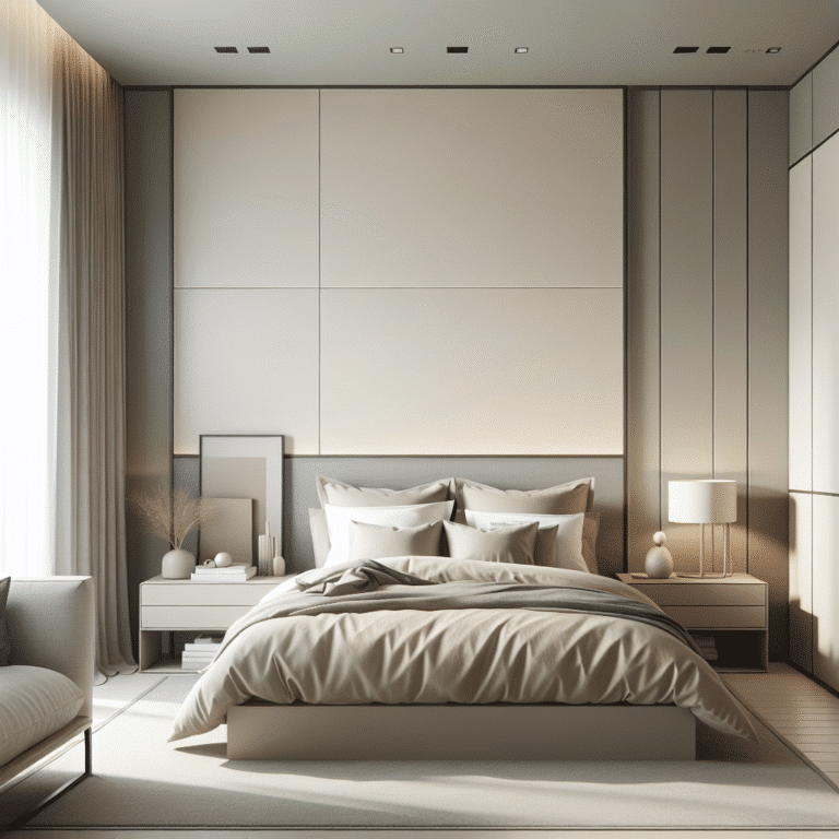 tons neutros para quarto minimalista