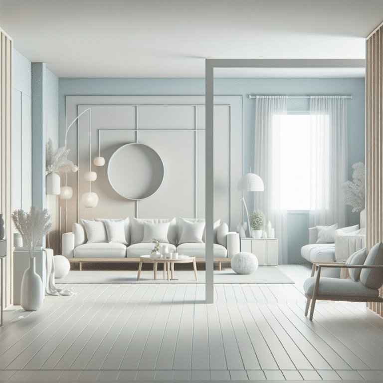 cores minimalistas que aumentam espaço visual