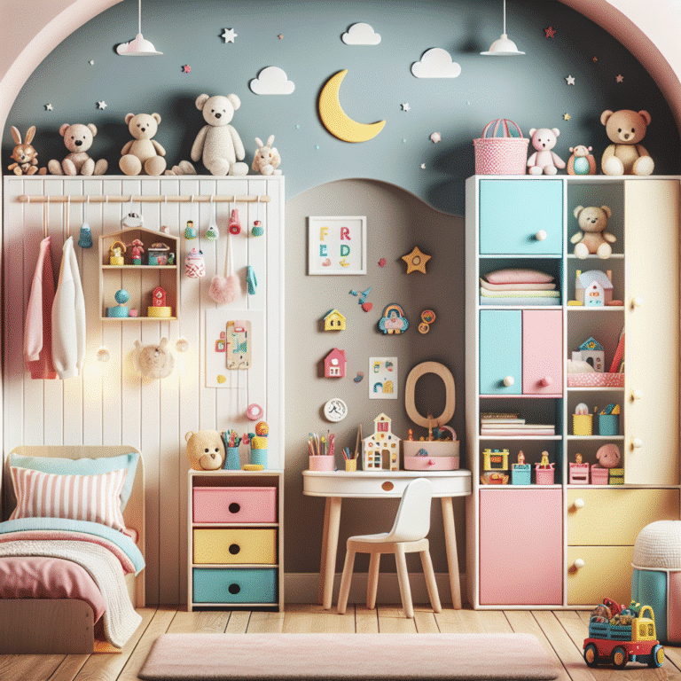 organização de quarto infantil pequeno