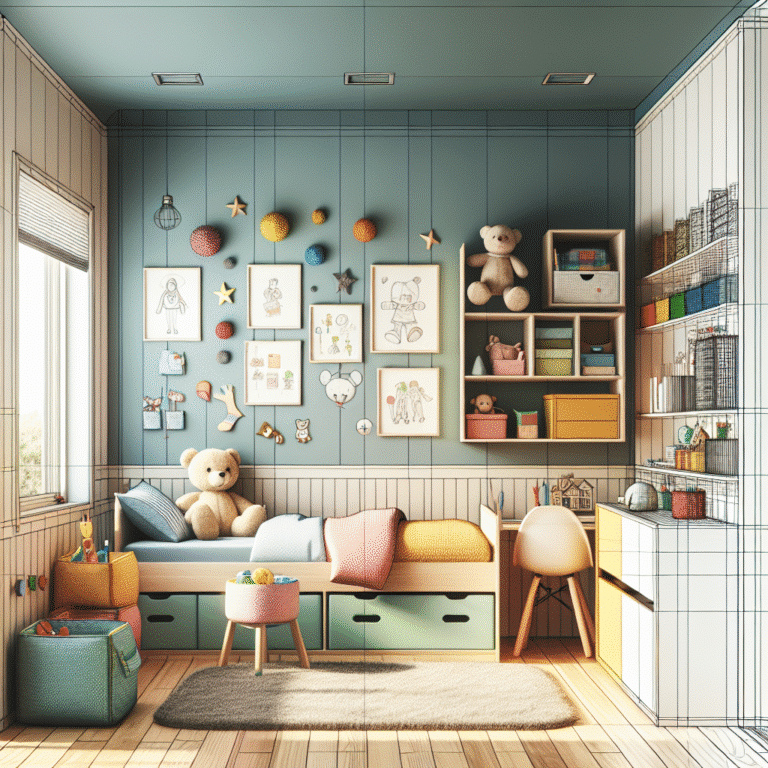 organização de quarto infantil pequeno