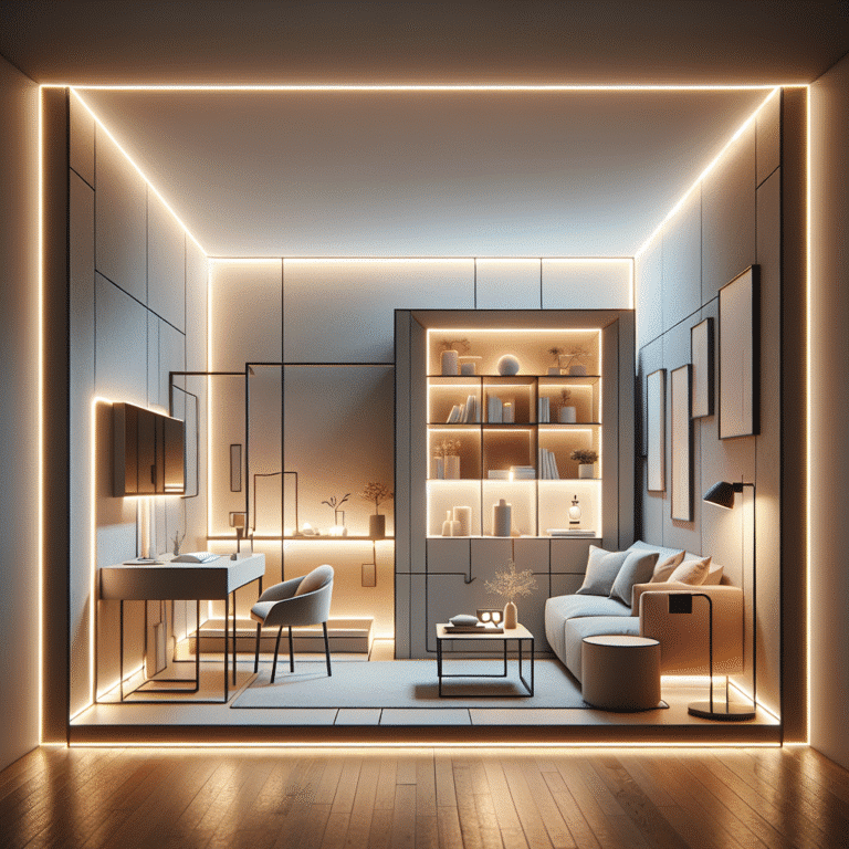 a arte da iluminação indireta em ambientes compactos