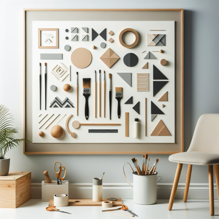 decoração de parede minimalista DIY