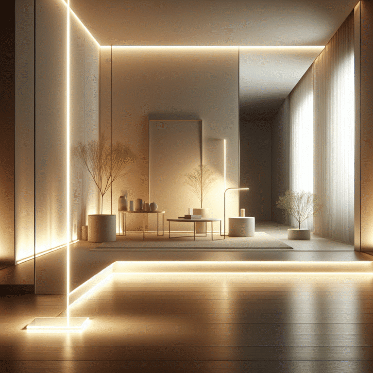 luzes LED para decoração minimalista