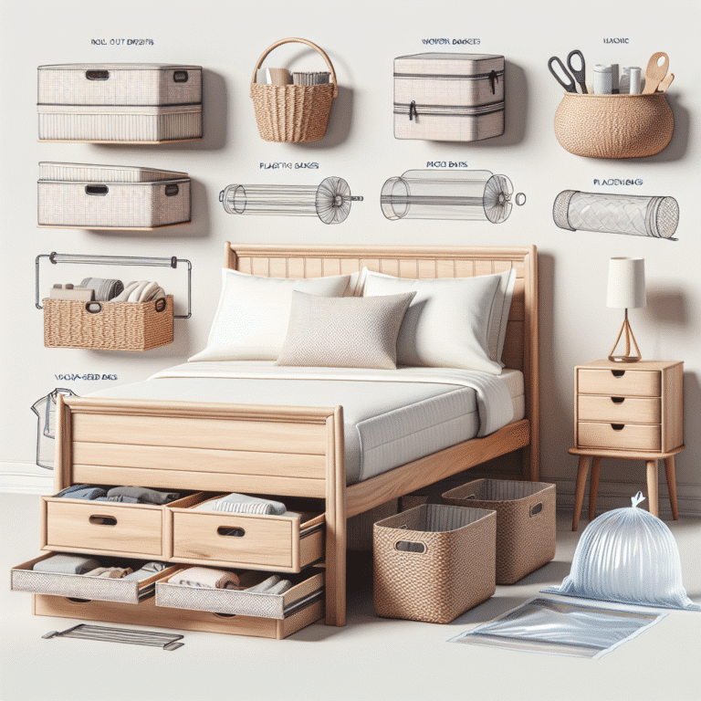 soluções de armazenamento embaixo da cama