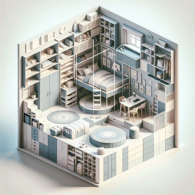 soluções de armazenamento para quartos compactos