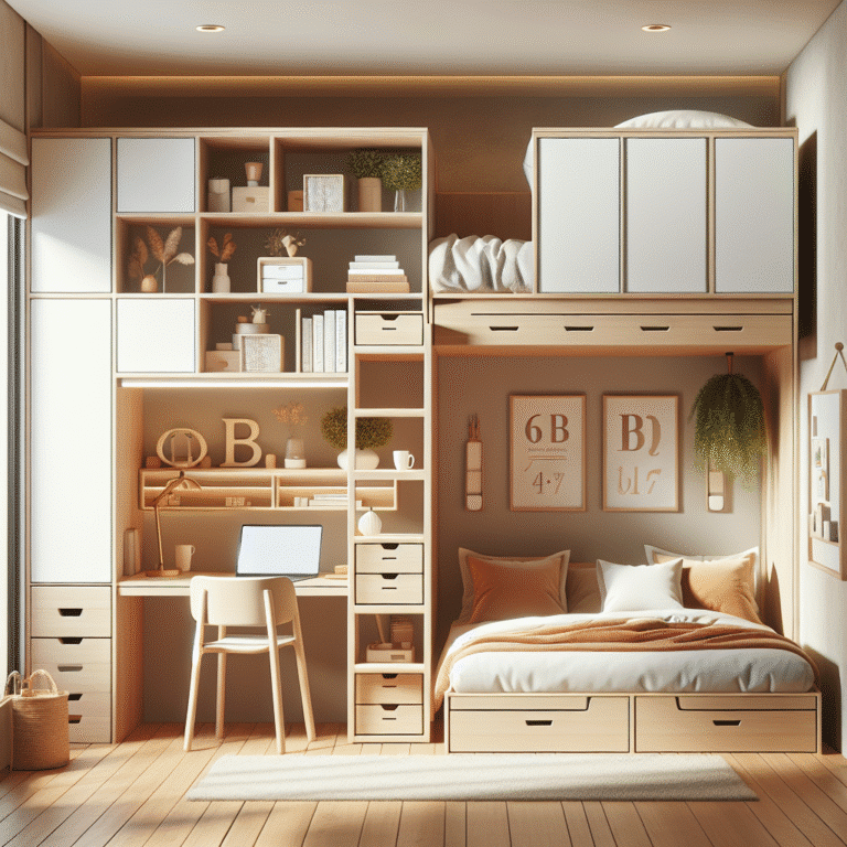 móveis multifuncionais para aproveitar cada centímetro do quarto pequeno