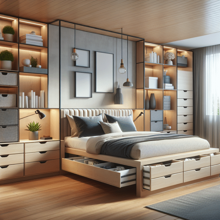 camas com armazenamento embutido: conforto e funcionalidade