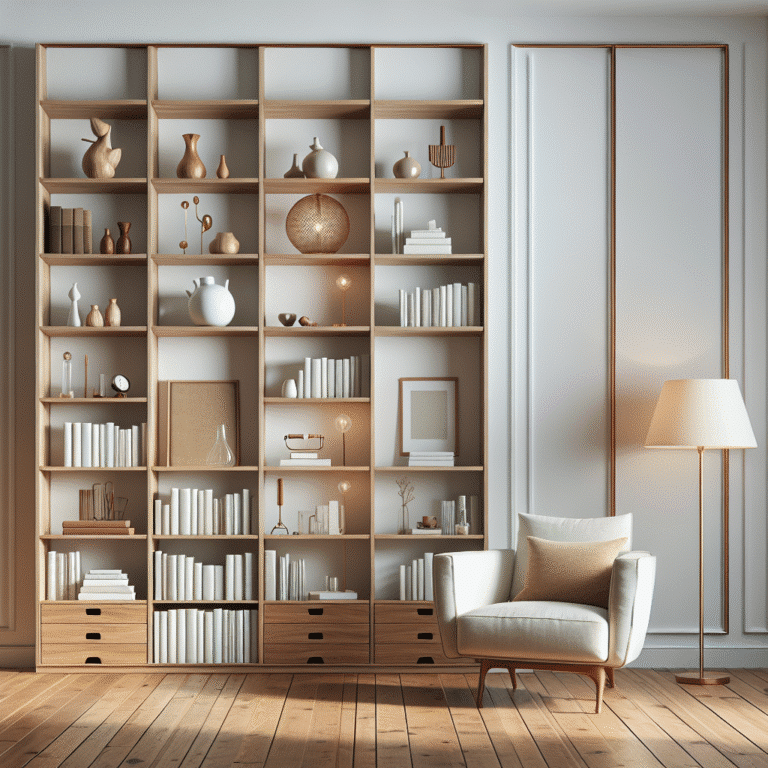 estantes verticais para otimizar espaço