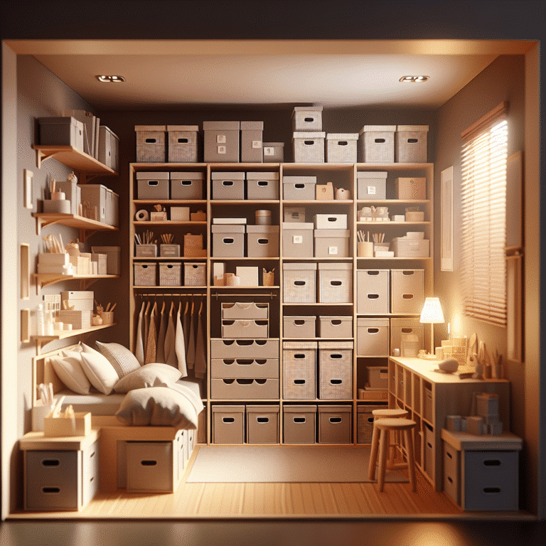 caixas organizadoras para quartos pequenos