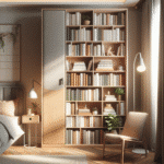 armazenamento de livros em quarto pequeno