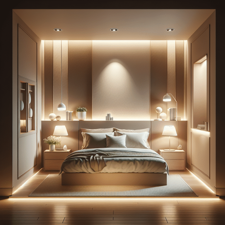 iluminação indireta para quarto pequeno