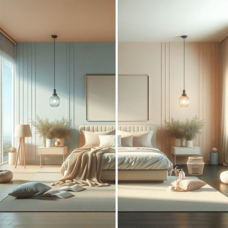 como cores suaves transformam quartos minimalistas