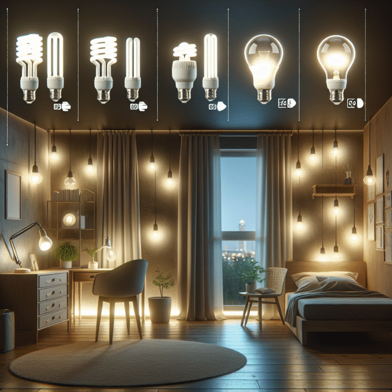 lâmpadas econômicas para quarto pequeno